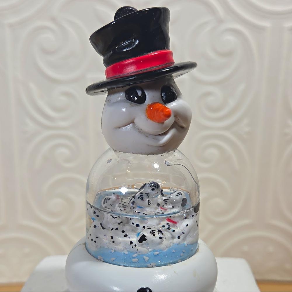 Disney 101 Dalmatians McDonald's Snowman Water Globe 1996 Vintage